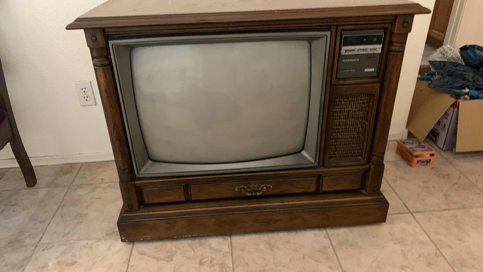 Photo 2 of VINTAGE  MAGNAVOX TELEVISION IN WOOD CABINET  37” x 19” x H30”