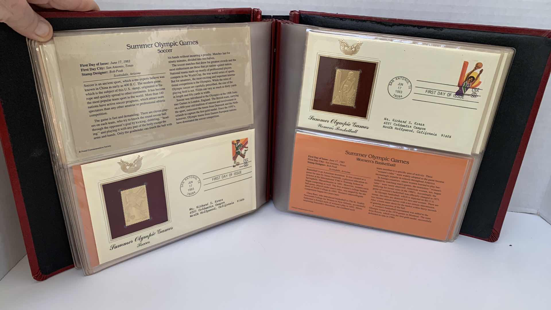 Photo 4 of GOLDEN REPLICAS OF 1984 US OLYMPIC GAMES STAMPS