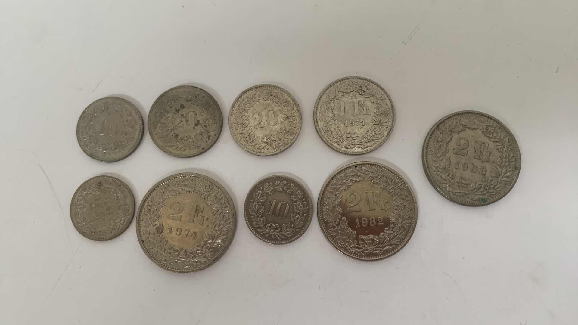 Photo 2 of 9 VINTAGE COLLECTIBLE COINS, SWITZERLAND