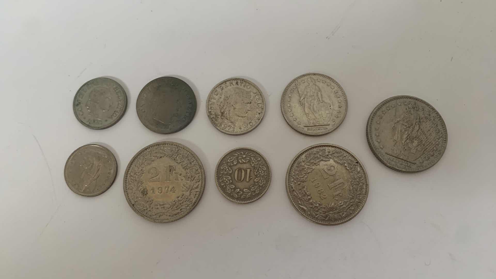 Photo 1 of 9 VINTAGE COLLECTIBLE COINS, SWITZERLAND