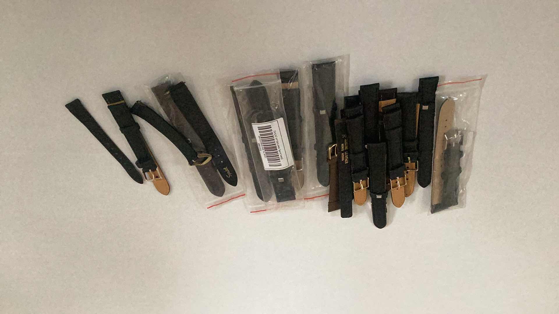 Photo 1 of LOT OF 100% LEATHER WATCH BANDS