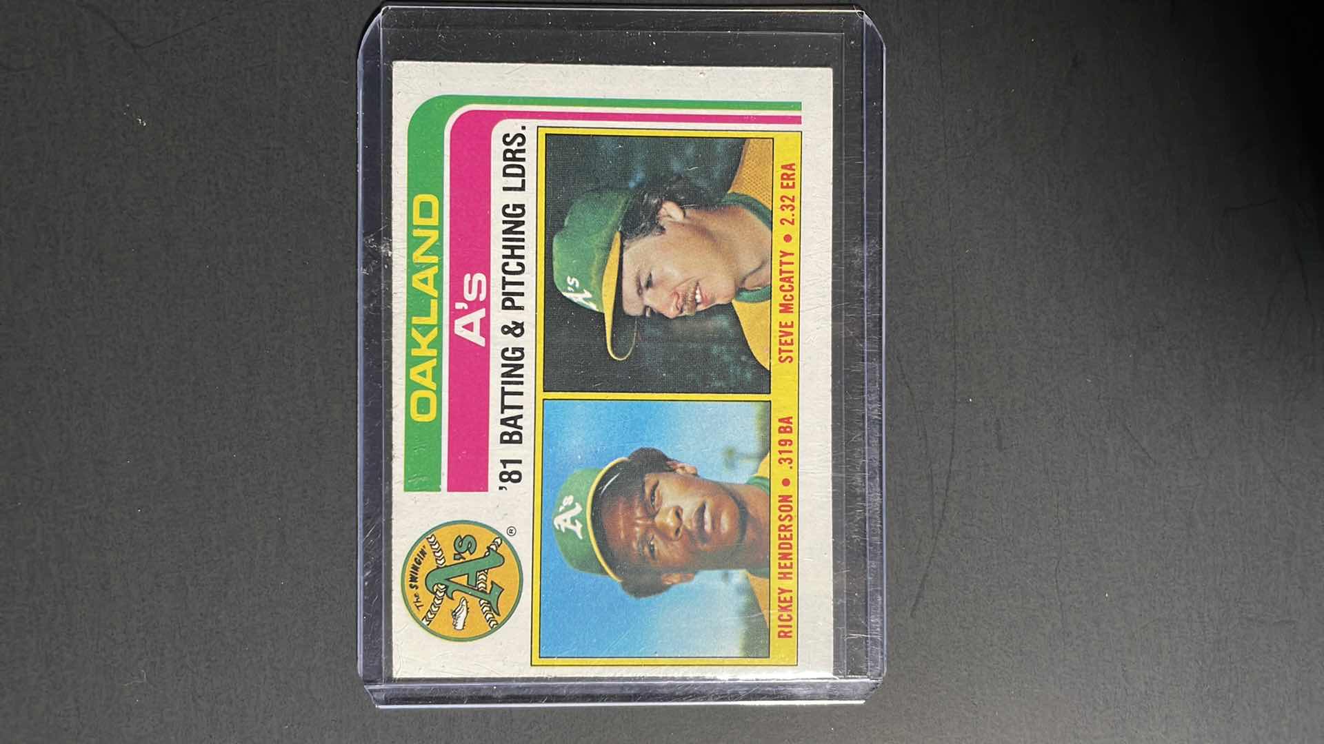 Photo 1 of 1982 TOPPS RICKEY HENDERSON & STEVE MCCATTY