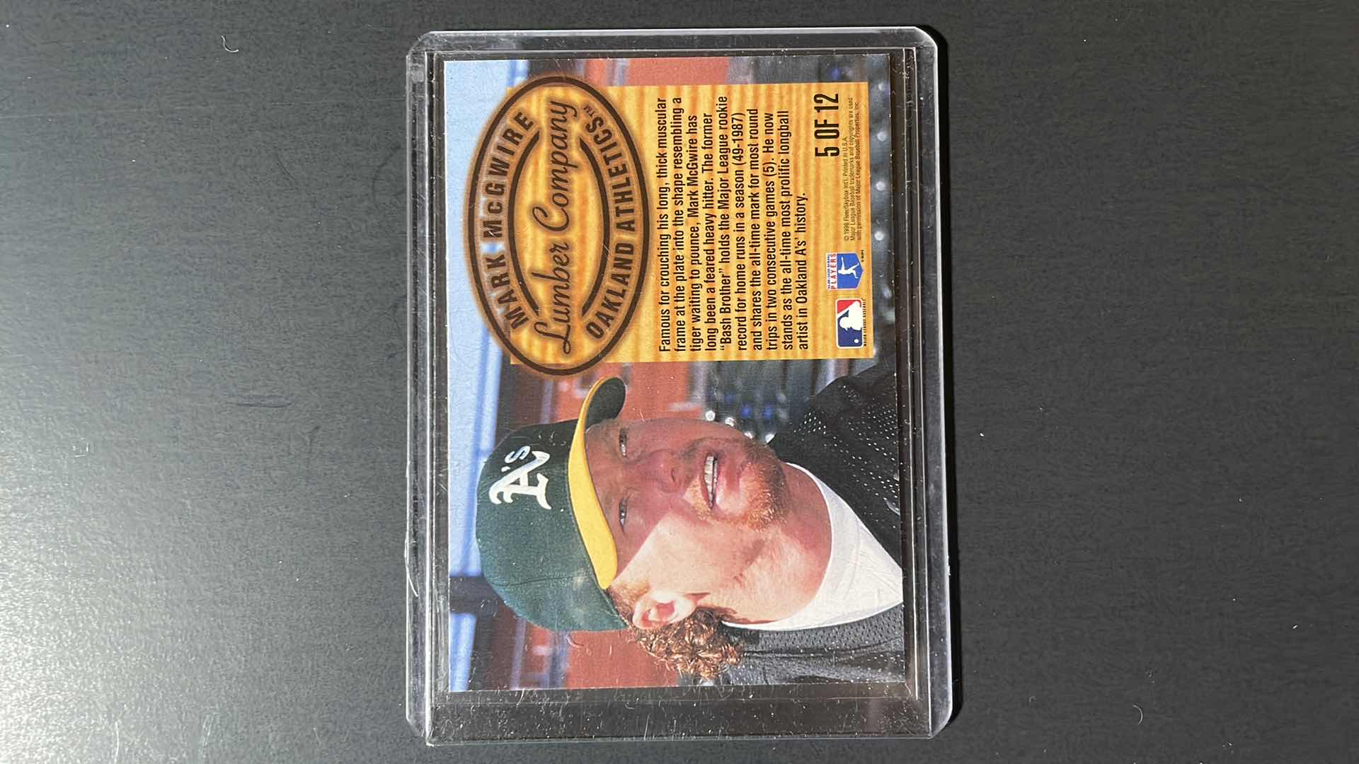 Photo 2 of 1996 FLEER MARK MCGWIRE 5 OF 12