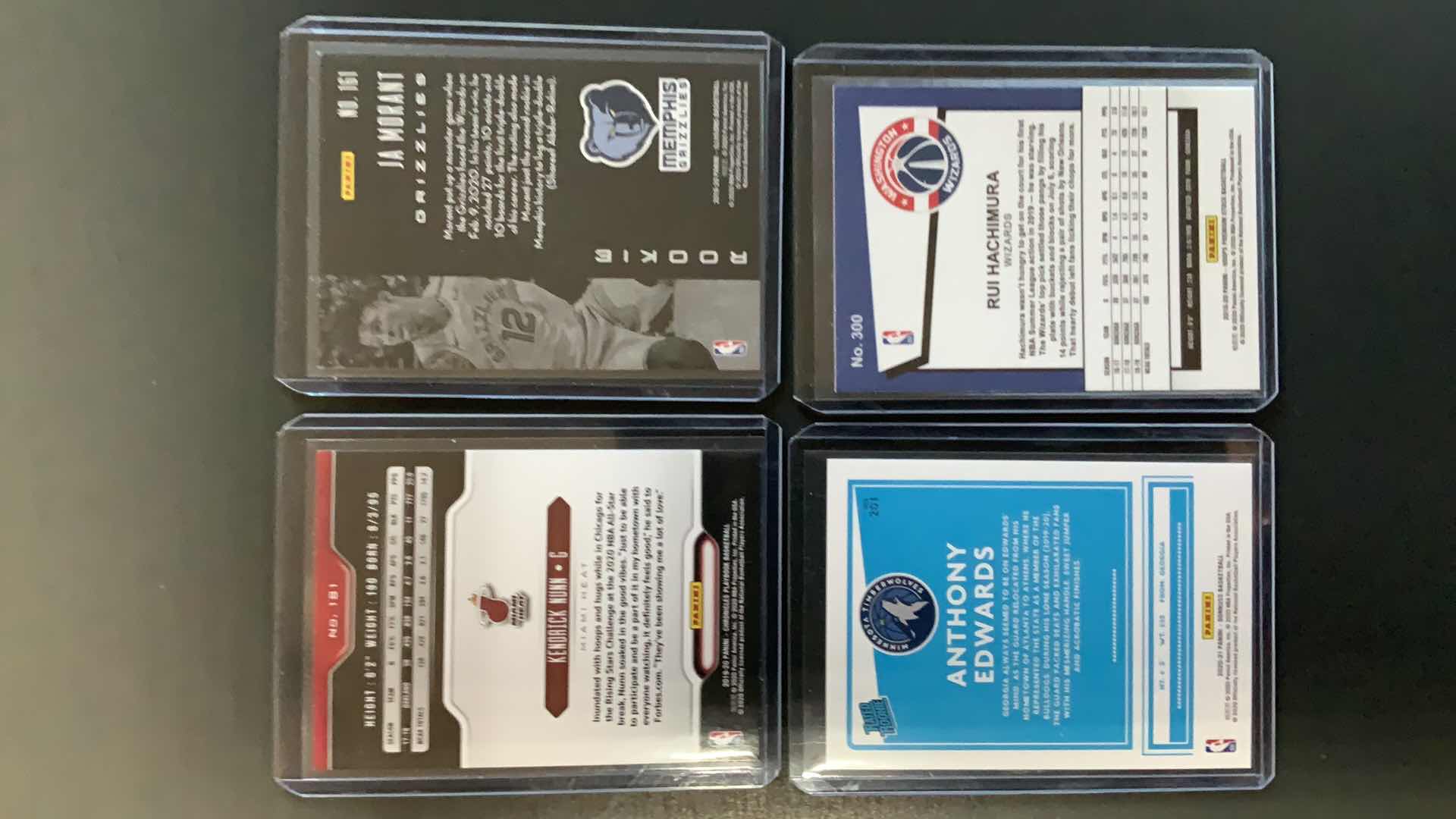 Photo 2 of ROOKIE SET PANINI KENDRICK NUNN JA MORANT ANTHONY EDWARDS RUI HACHIMURA