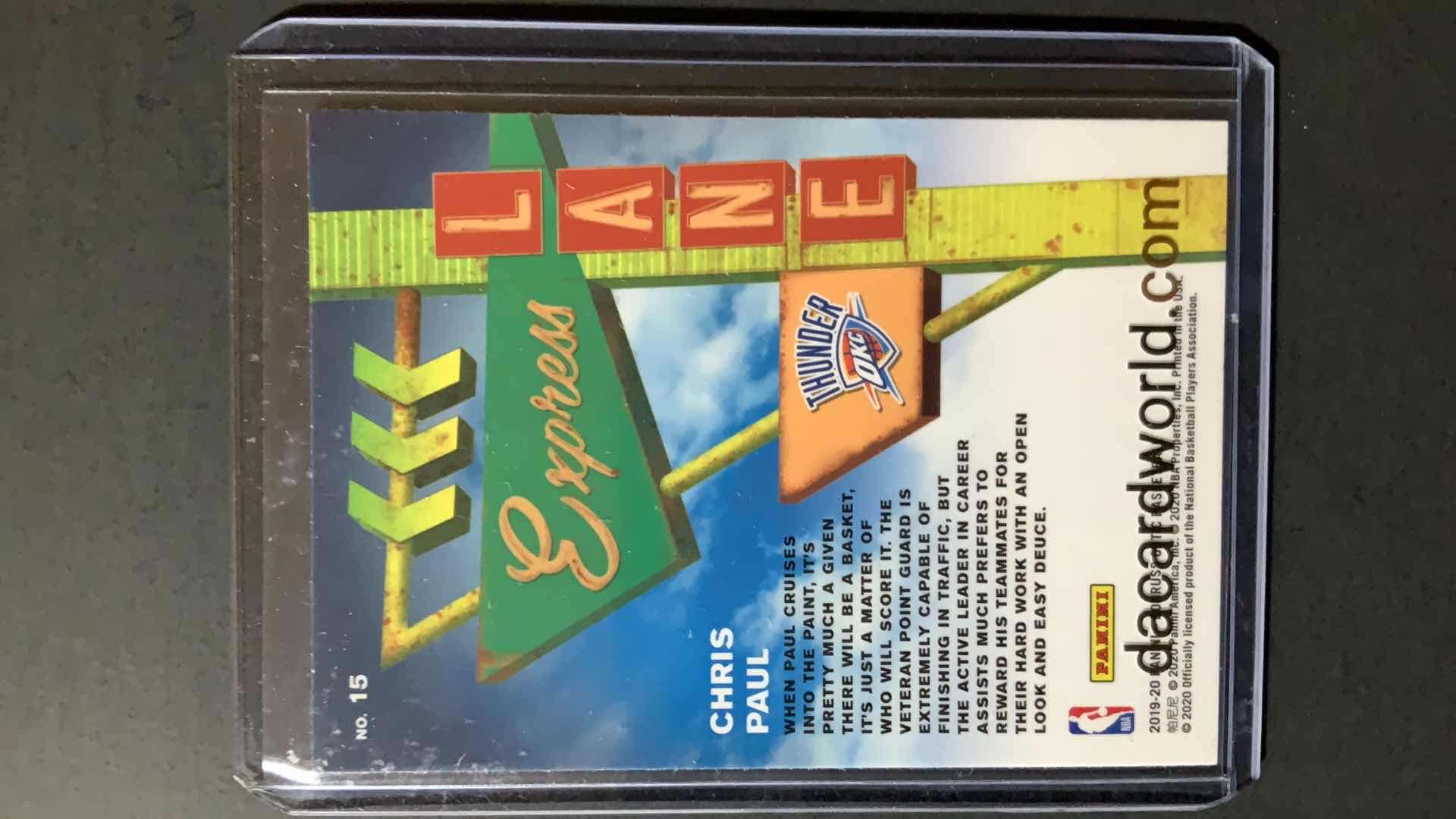 Photo 2 of 2020 DONRUSS CHRIS PAUL OPTIC EXPRESS LANE CARD 15