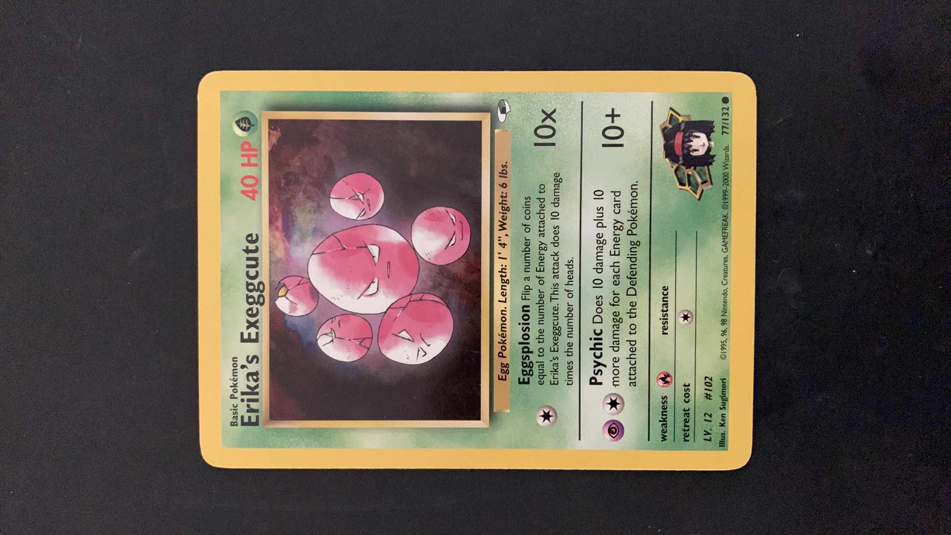 Photo 1 of 1995 ERIKA’S EXEGGCUTE POKEMON CARD