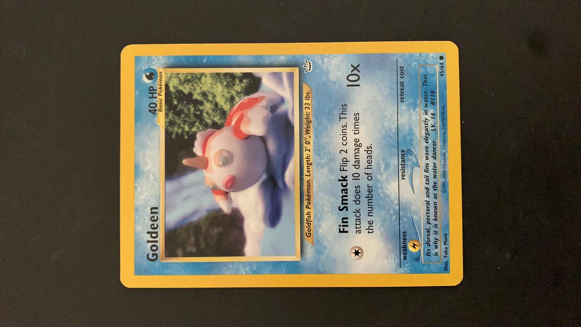 Photo 1 of 1995 GOLDEEN POKEMON CARD