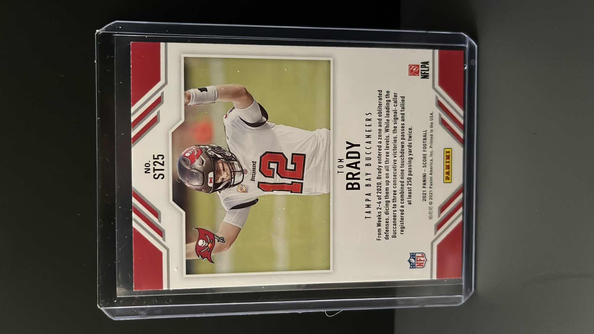 Photo 2 of 2021 SCORE TOM BRADY SCORE TEAM CARD #ST25