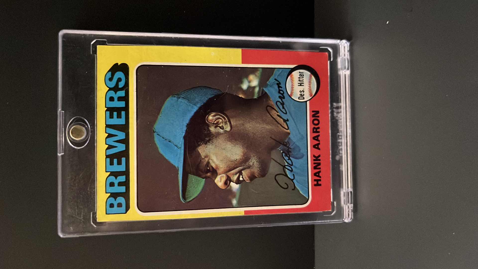 Photo 1 of 1975 TOPPS BASEBALL CARD HANK AARON BREWERS #660