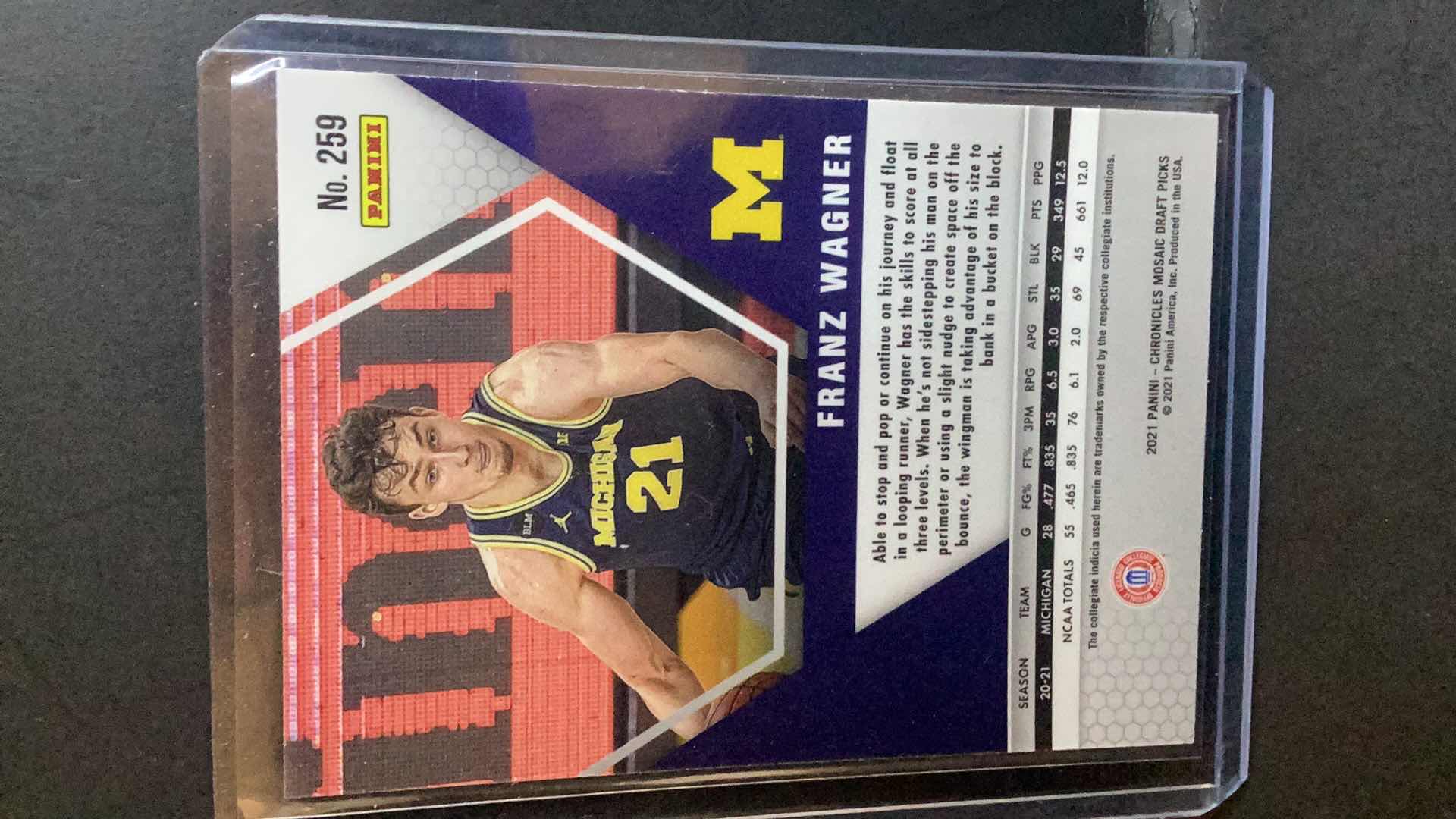 Photo 2 of 2021 FRANZ WAGNER CHRONICLES MOSAIC ROOKIE CARD #259