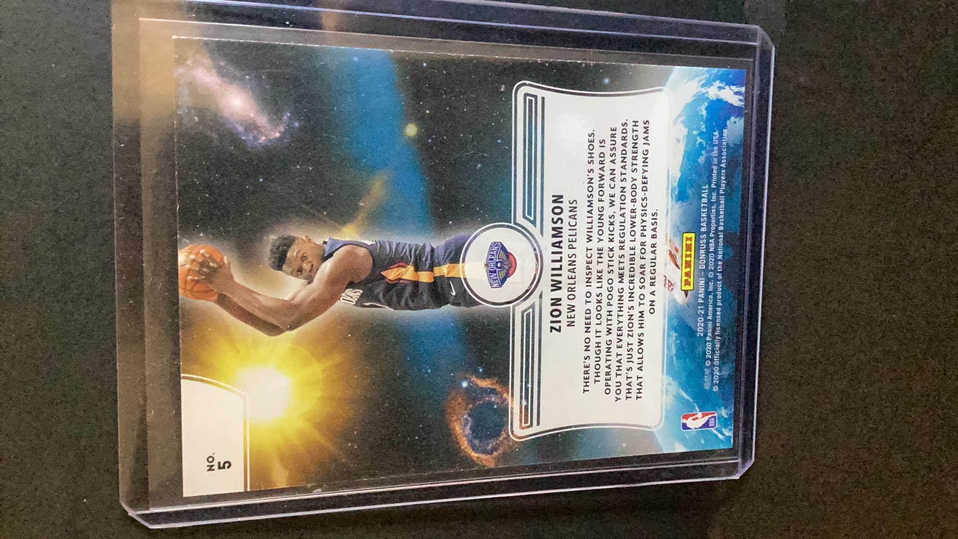 Photo 2 of 2020 DONRUSS ZION WILLIAMSON ZERO GRAVITY #5