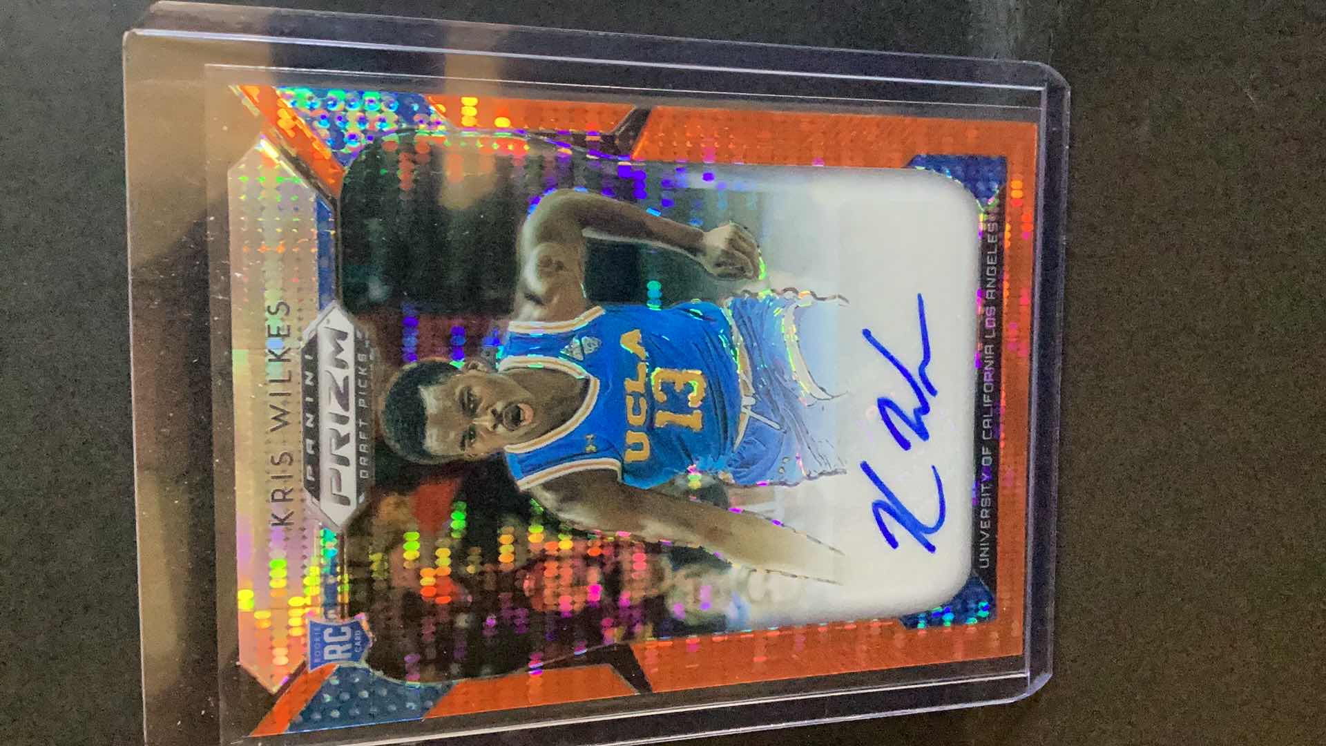 Photo 1 of 2019 PRIZM DRAFT CHRIS WILKES ROOKIE /20 AUTOGRAPH ON CARD #83