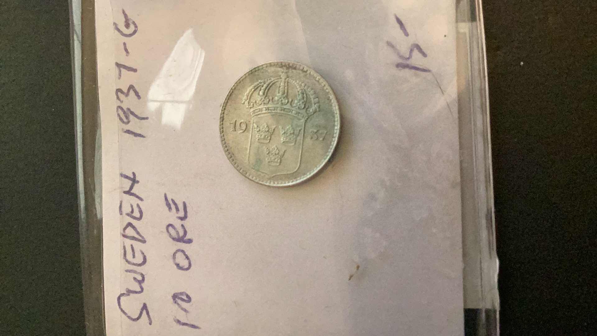 Photo 1 of 1937 SWEDEN ORE COIN