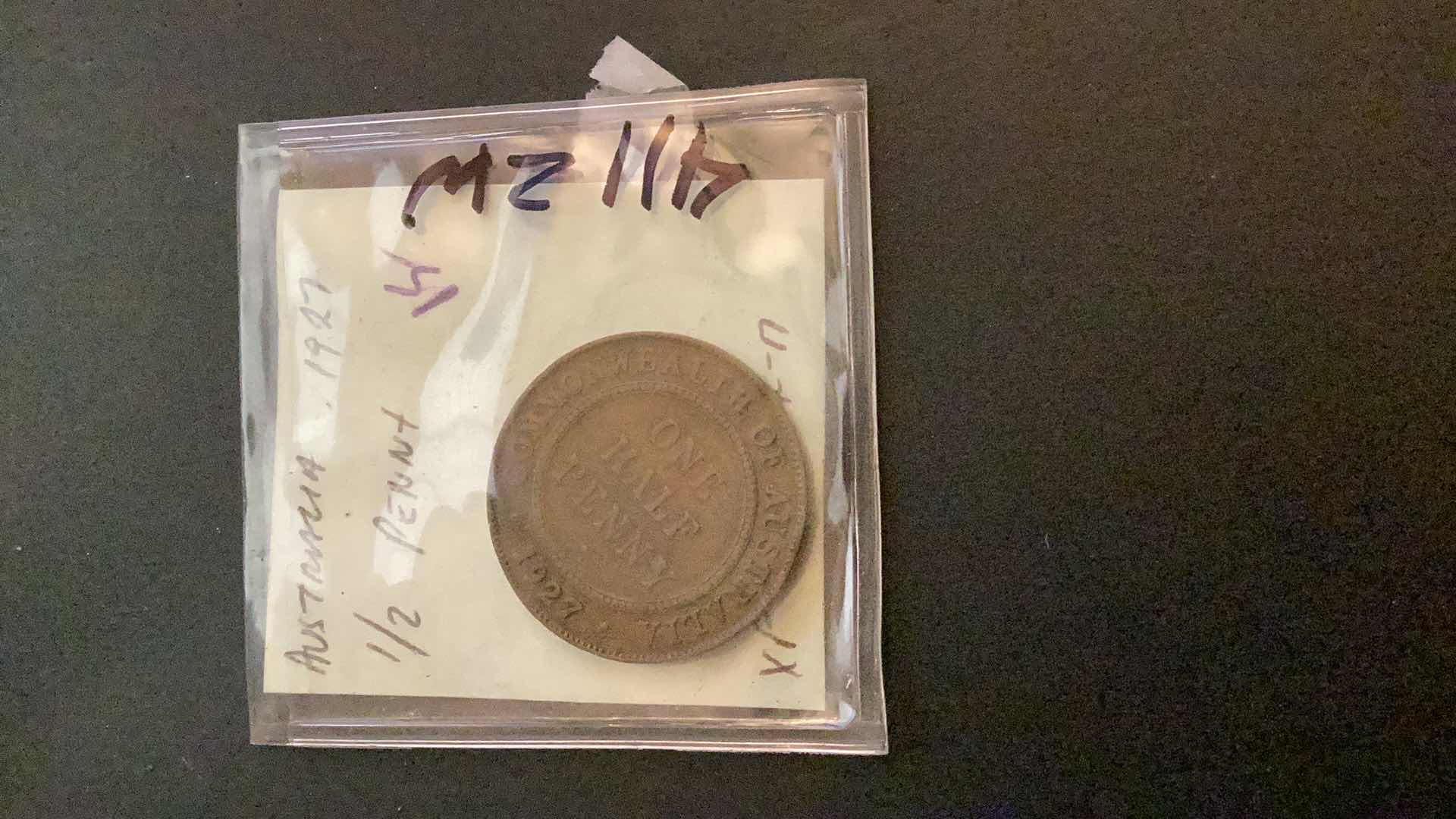 Photo 1 of 1927 AUSTRALIA 1/2 PENNY