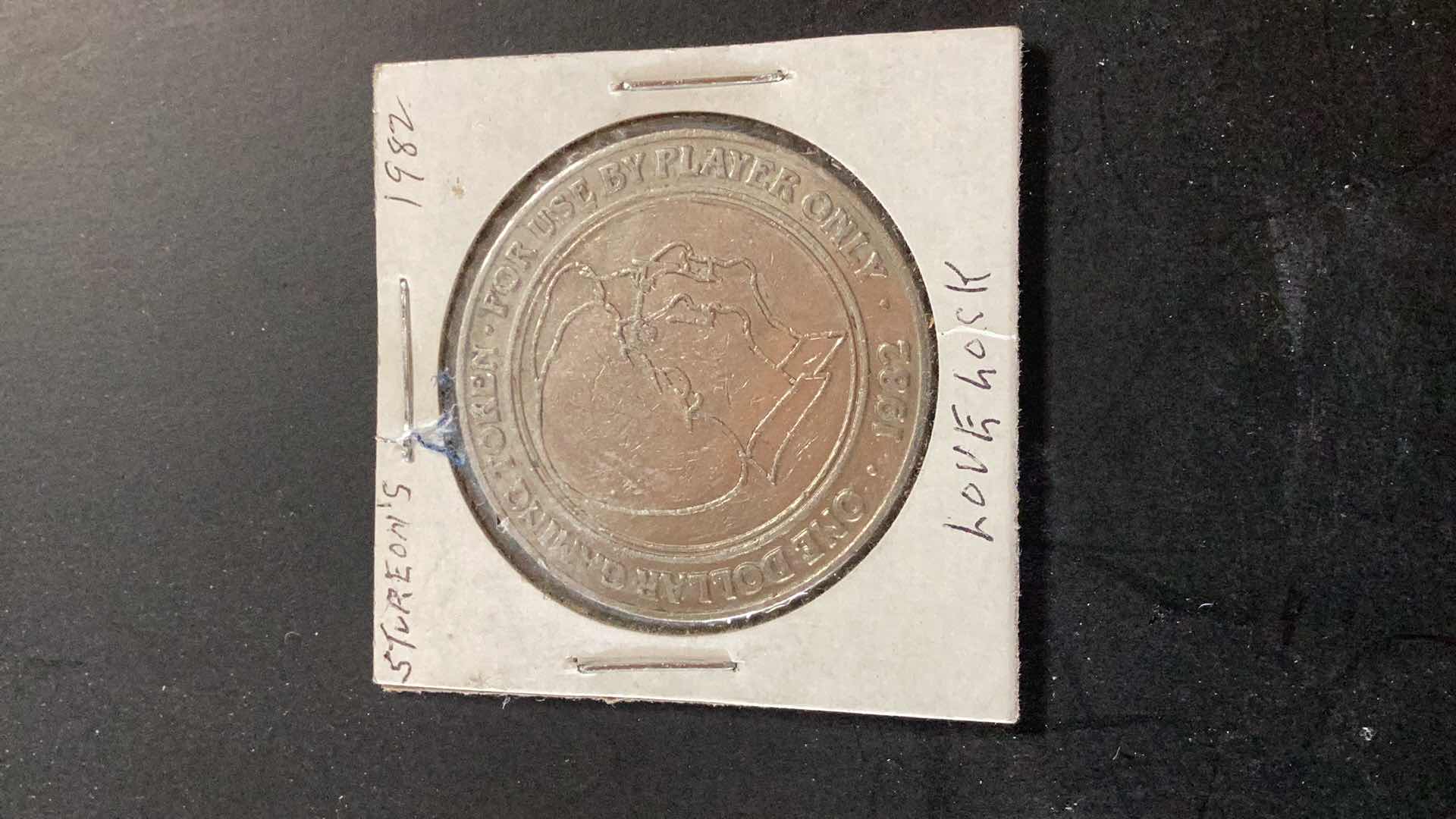 Photo 3 of STUREONS LOVELOCK 1982 CASINO COIN