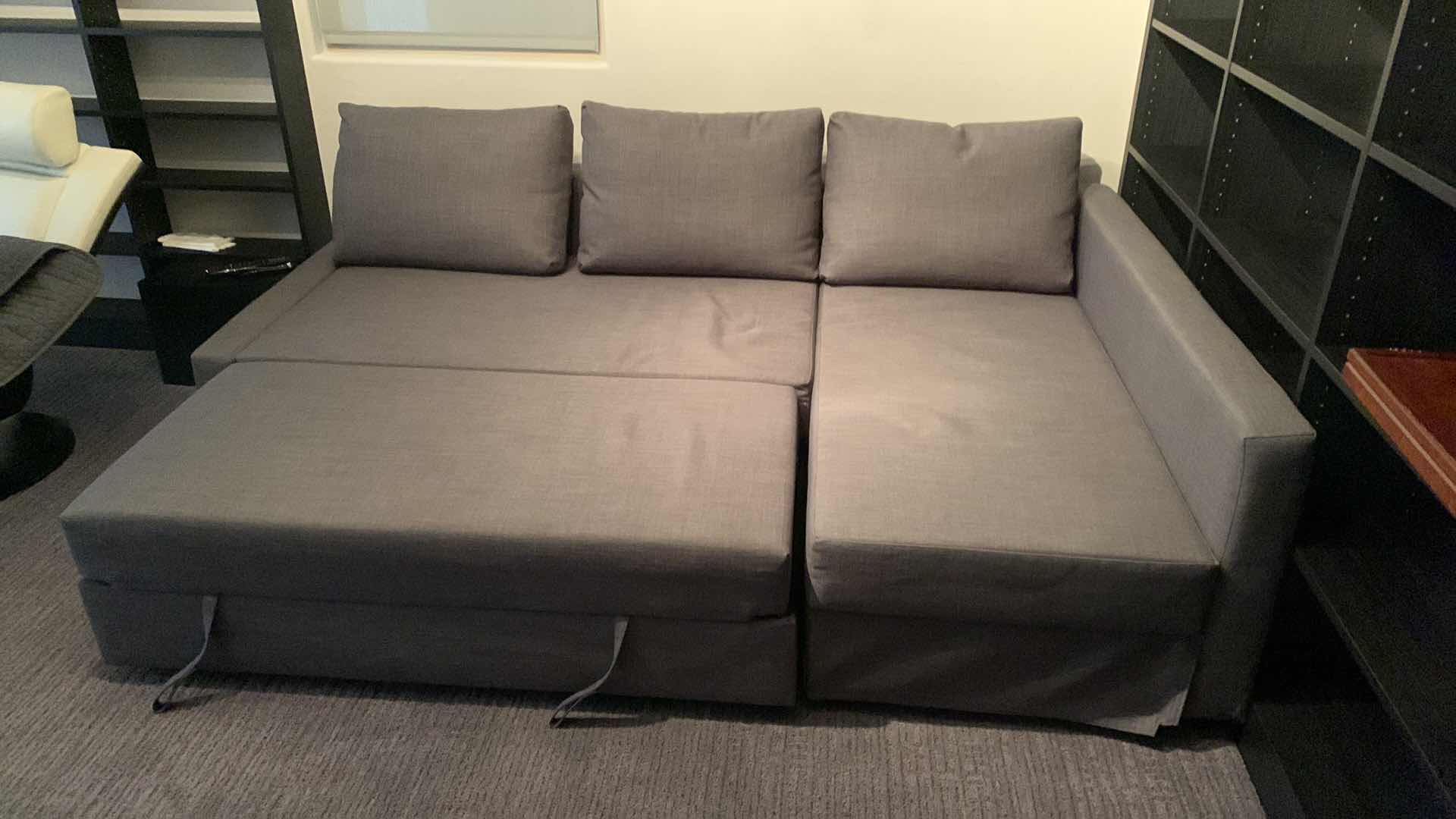 Photo 3 of MODULE GREY LINEN SECTIONAL SOFA / FUTON / BED 92” x 60”