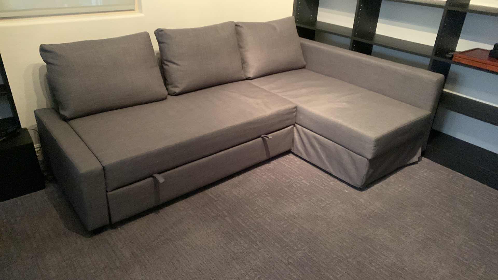 Photo 4 of MODULE GREY LINEN SECTIONAL SOFA / FUTON / BED 92” x 60”