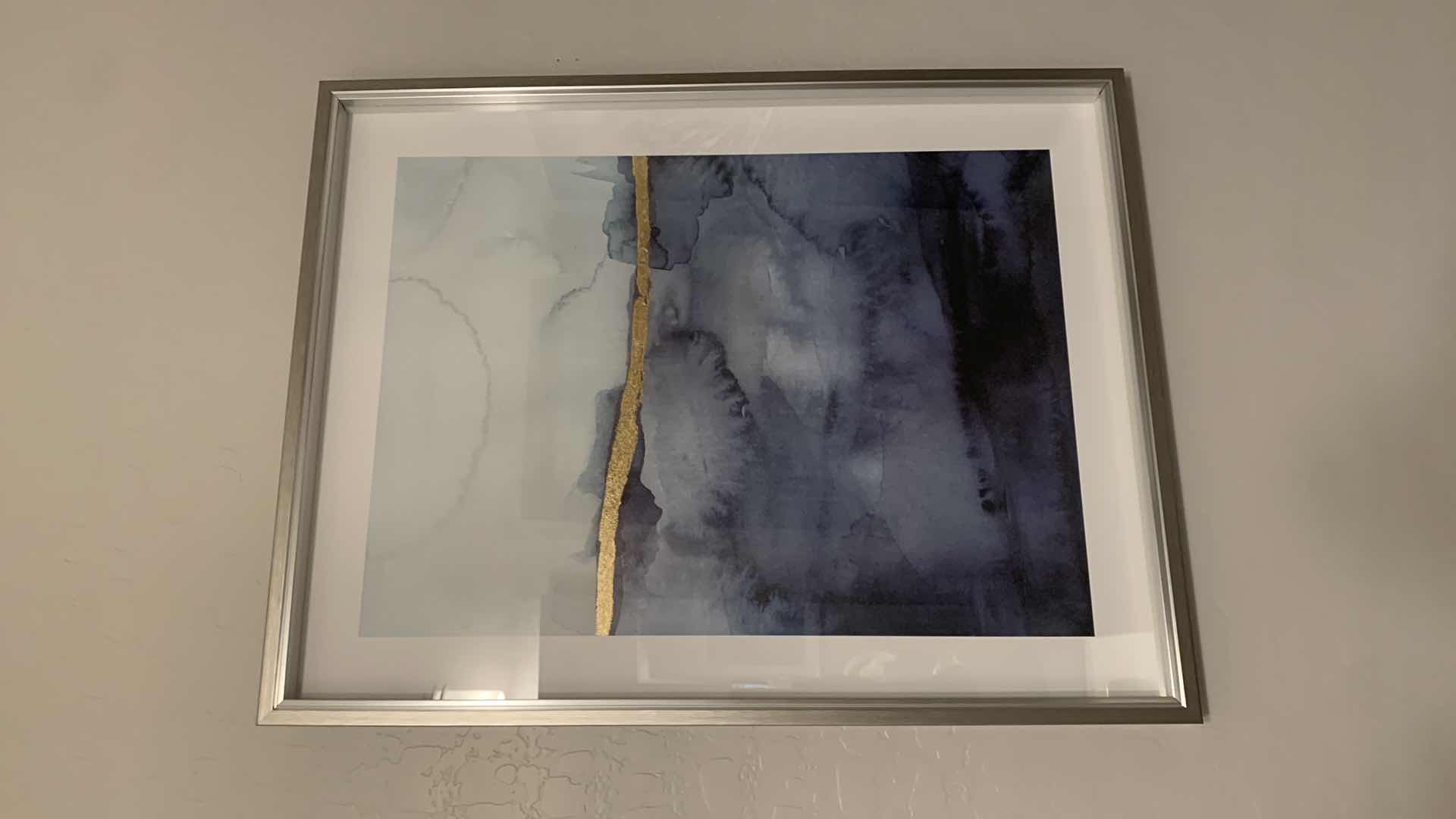 Photo 5 of SILVER FRAMED "ABSTRACT" SHADOW BOX ARTWORK 21” x 27”