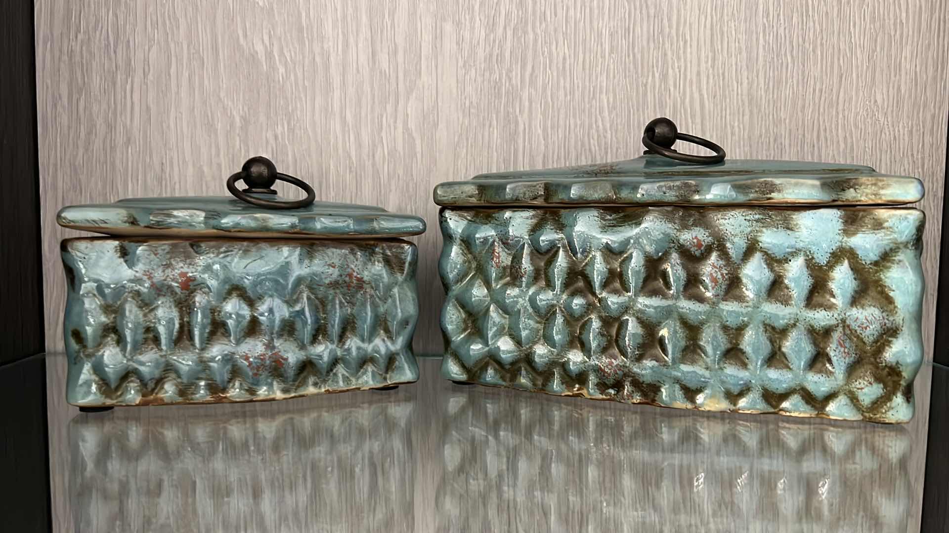 Photo 1 of SET OF 2-UTTERMOST NEELAB CERAMIC CONTAINERS