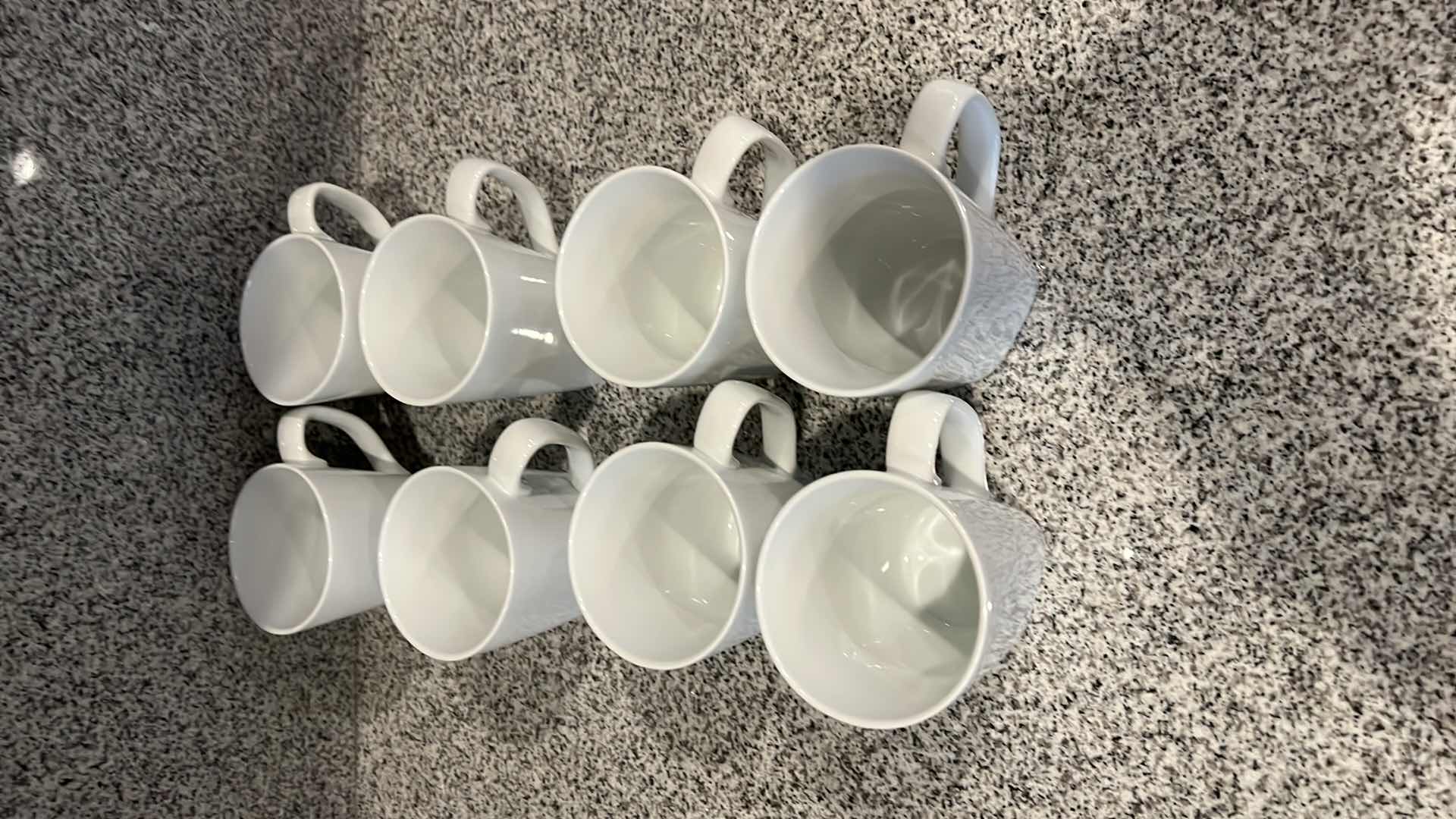 Photo 4 of 8-WHITE CERAMIC COFFEE MUGS