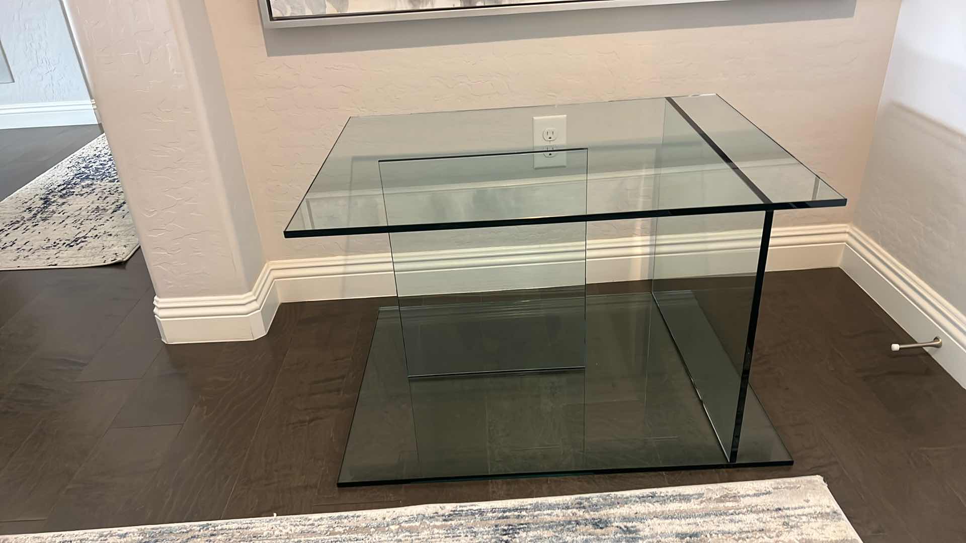 Photo 7 of HIGH-END TEMPERED THICK GLASS ACCENT TABLE 32” x 24” H 20”