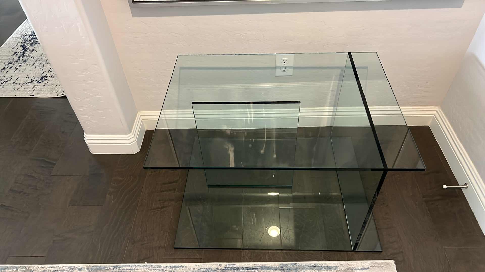 Photo 3 of HIGH-END TEMPERED THICK GLASS ACCENT TABLE 32” x 24” H 20”