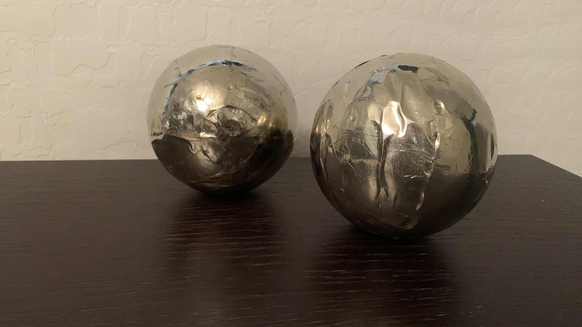 Photo 5 of 2-METAL WRAPPED DECOR SPHERES 5.5”