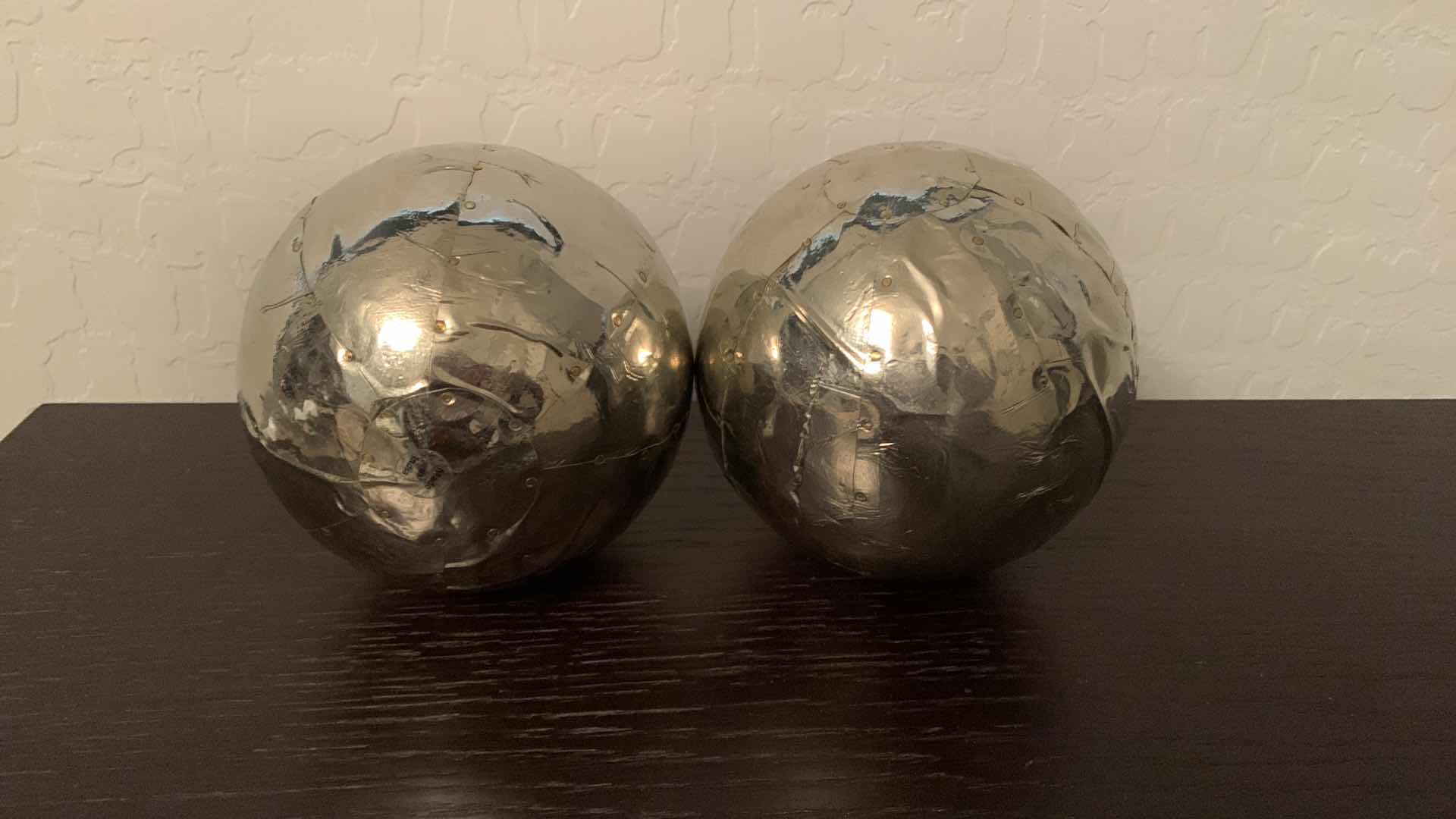 Photo 4 of 2-METAL WRAPPED DECOR SPHERES 5.5”