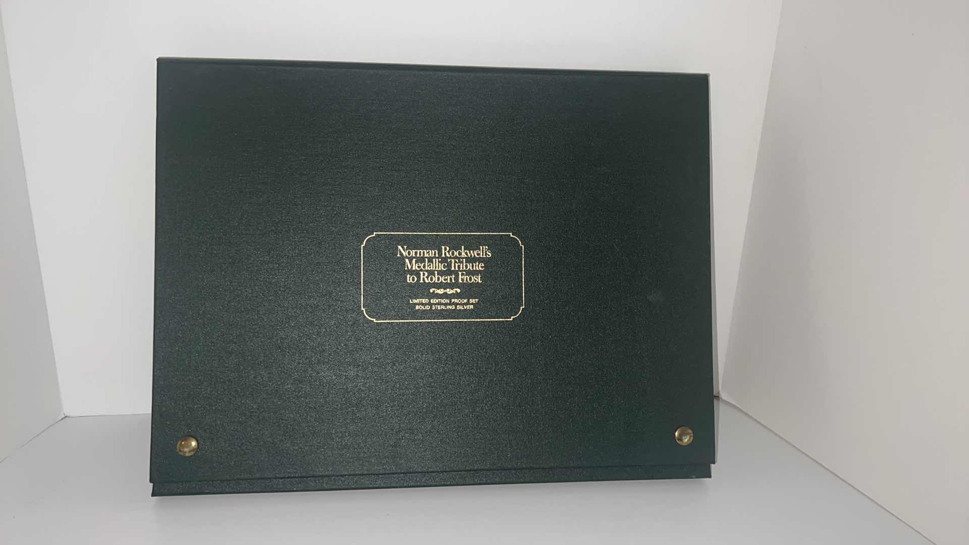 Photo 2 of NORMAN ROCKWELL’S MEDALLIC TRIBUTE TO ROBERT FROST -LIMITED EDITION PROOF SET SOLID STERLING SILVER
