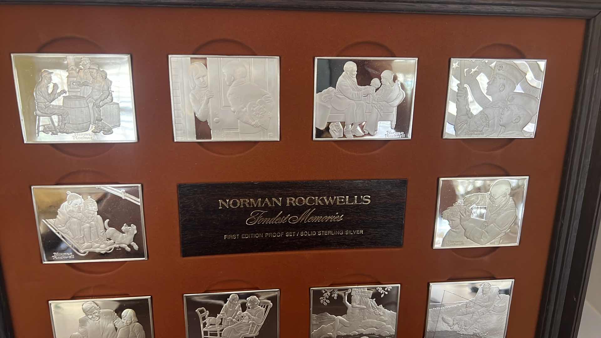 Photo 3 of NORMAN ROCKWELL’S FONDEST MEMORIES FIRST EDITION PROOF SET SOLID STERLING SILVER