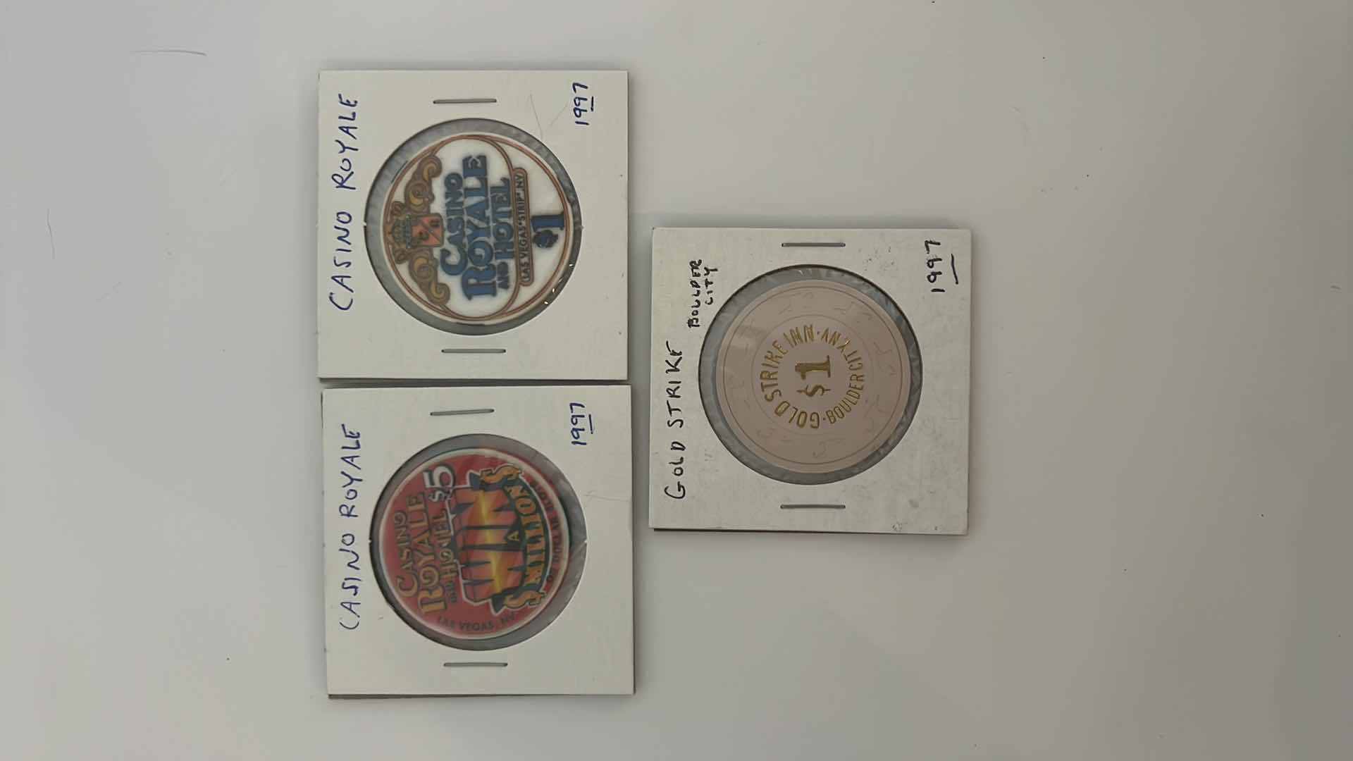 Photo 3 of 3- 1990’S CASINO CHIPS (GOLD STRIKE, CASINO ROYALE)