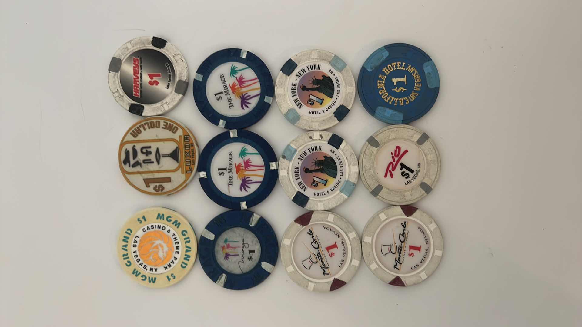 Photo 1 of 12- VINTAGE CASINO CHIPS