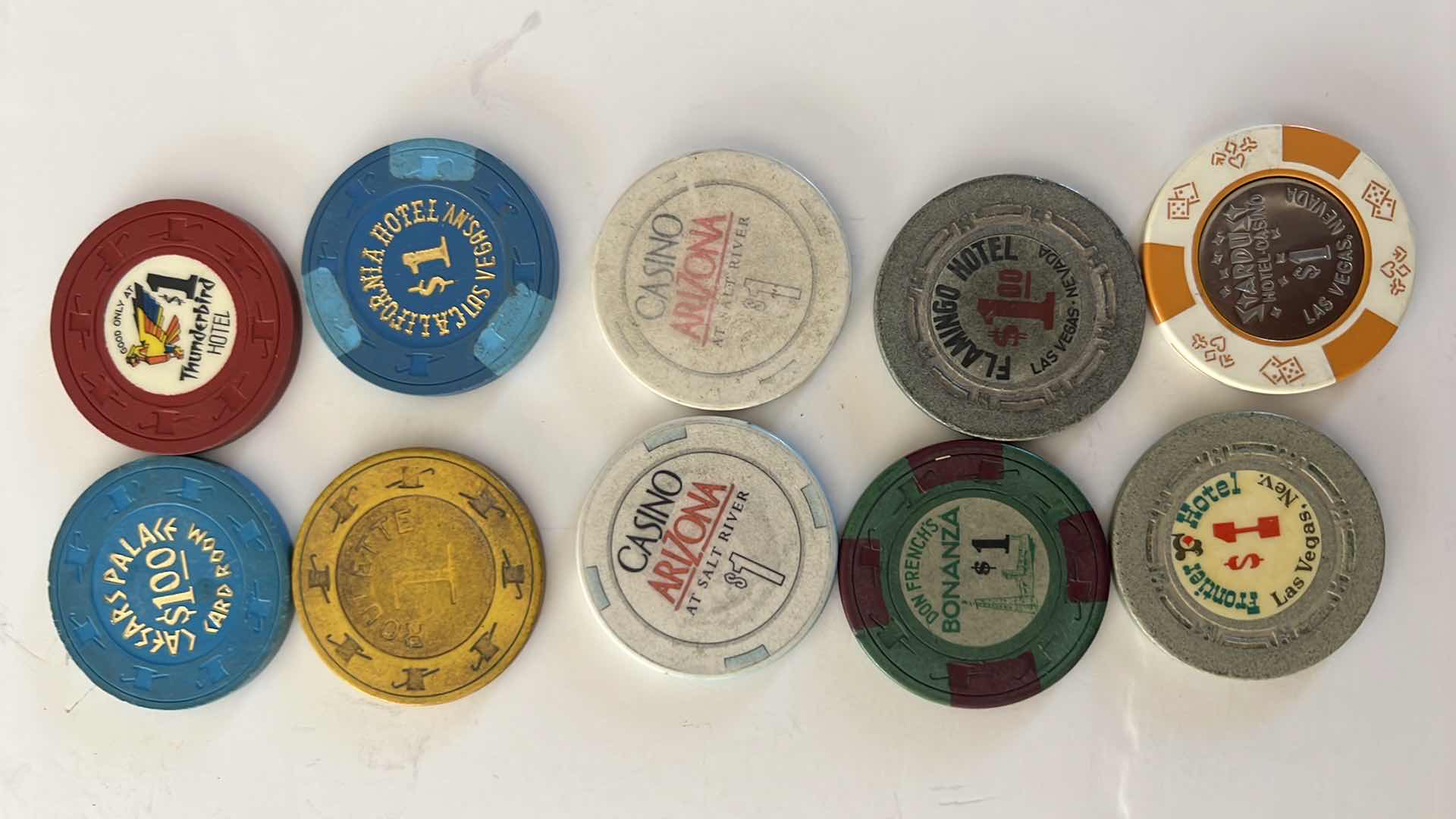 Photo 1 of 10- VINTAGE $1 CASINO CHIPS