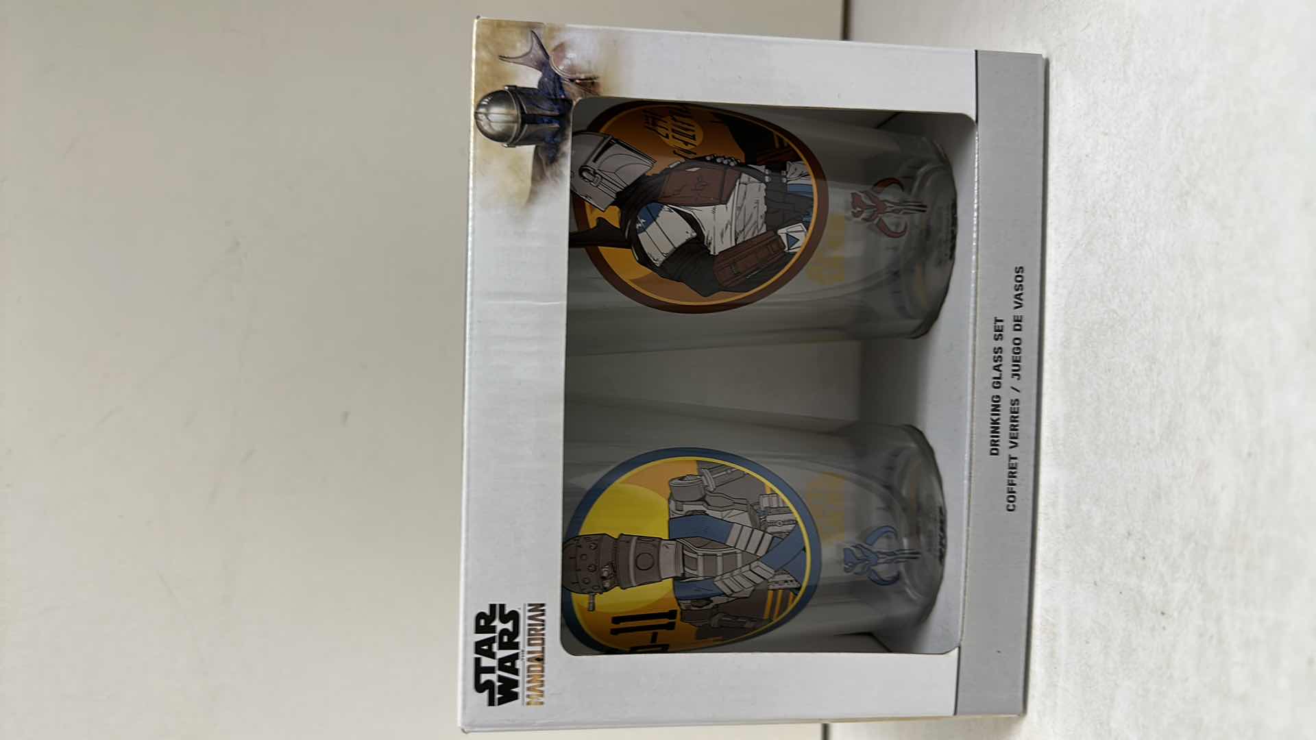 Photo 2 of NIB STAR WARS MANDALORIAN DRINKING GLASSES 20.99