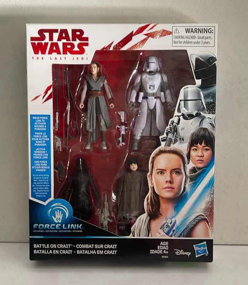 Photo 1 of NIB STAR WARS THE LAST JEDI BATTLE ACTION FIGURES 4 PACK FORCE LINK - RETAIL PRICE $19.99