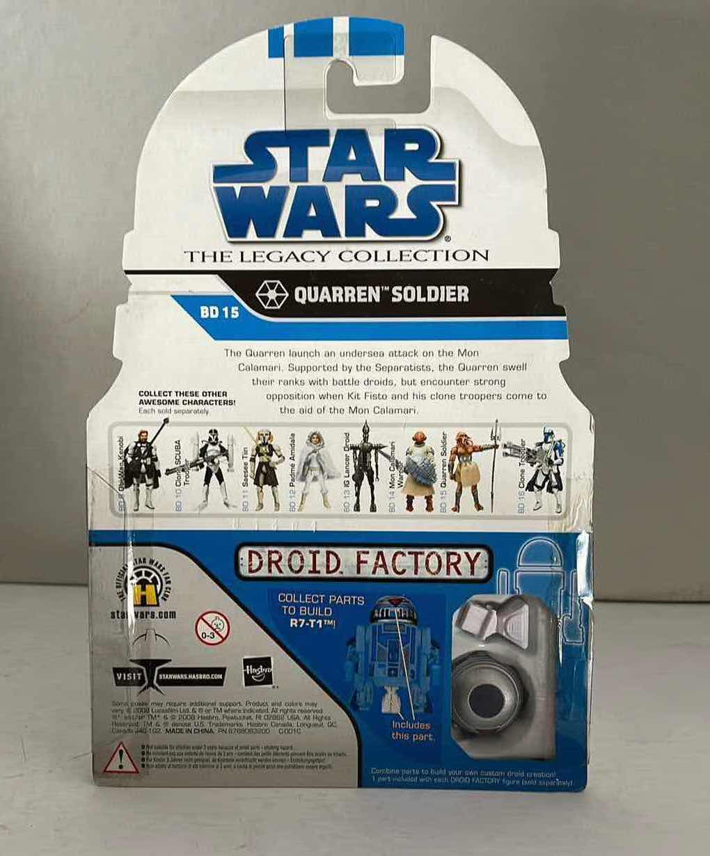 Photo 2 of NIB STAR WARS THE LEGACY COLLECTION: QUARREN SOLDIER FIGURE #15 - RETAIL PRICE $ 25.00