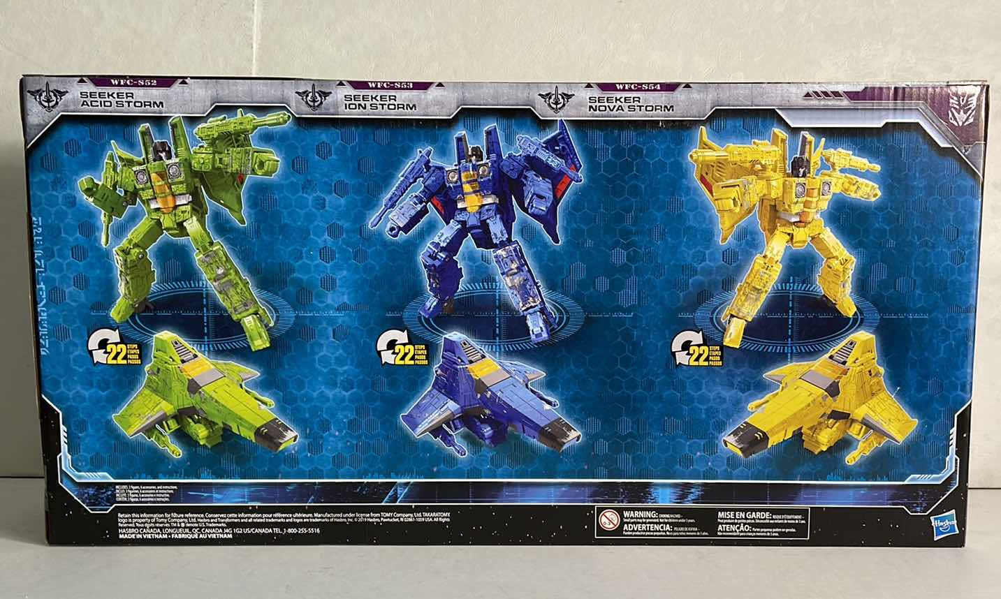 Photo 2 of NIB TRANSFORMERS WAR FOR CYBERTRON SIEGE VOYAGER CLASS SEEKERS ACID STORM, ION STORM, & NOVA STORM THREE-PACK- RETAIL PRICE $94.99