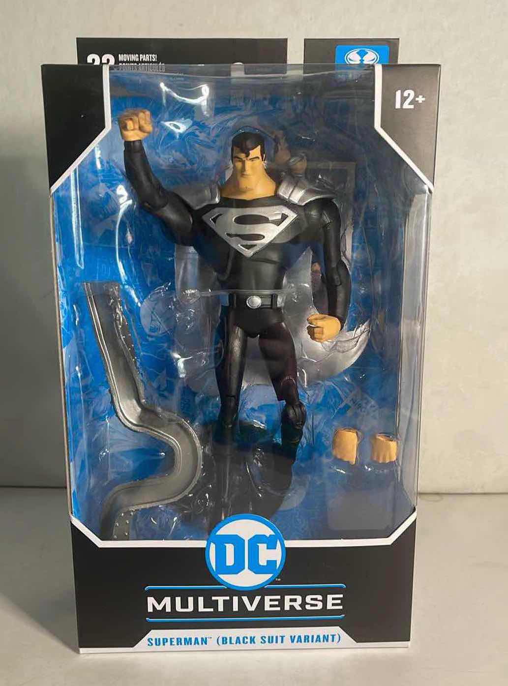 Photo 1 of NIB DC MULTIVERSE SUPERMAN THE ANIMATED SERIES “SUPERMAN (BLACK SUIT VARIANT)” ACTION FIGURE- RETAIL PRICE $22.99