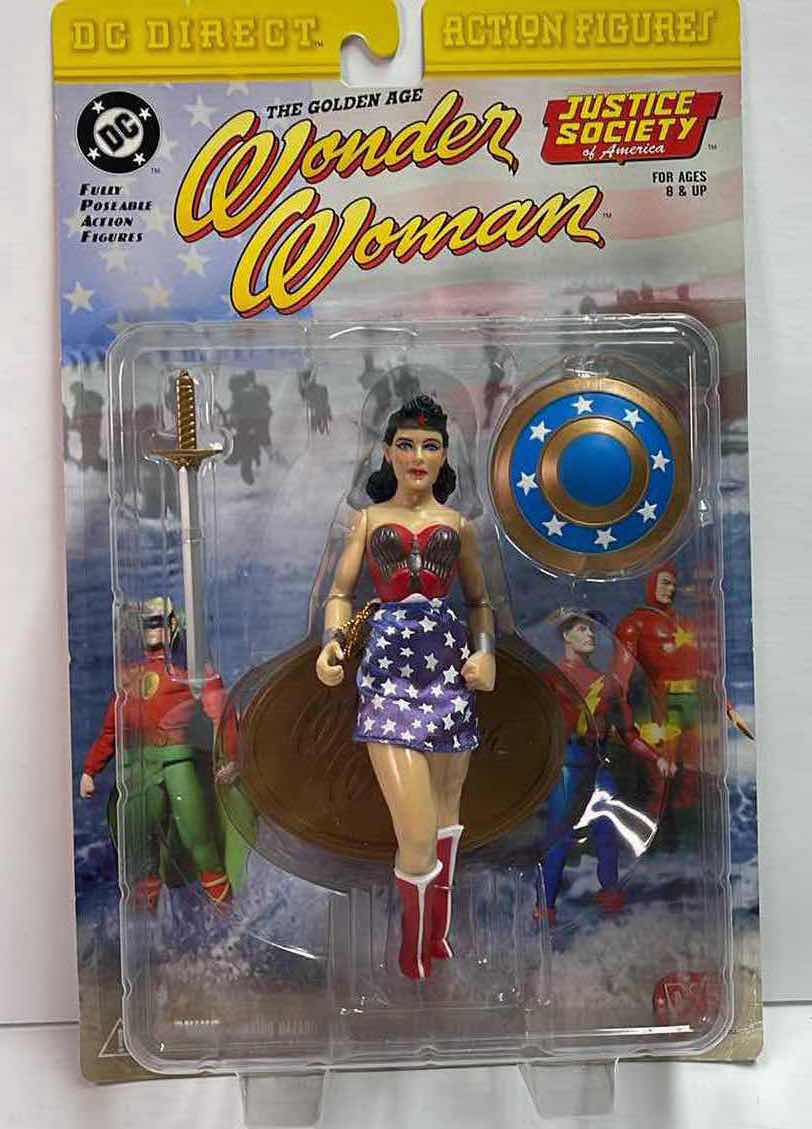 Photo 1 of NIB WONDER WOMAN JUSTICE SOCIETY OF AMERICA DC DIRECT ACTION FIGURE - RETAIL PRICE $49.95