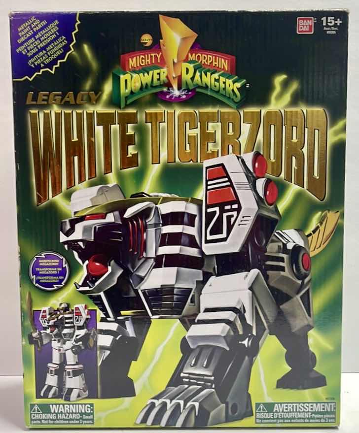 Photo 1 of NIB MIGHTY MORPHIN POWER RANGERS LEGACY MIGHTY MORPHIN WHITE TIGERZORD METALLIC MMPR- RETAIL PRICE $250.00