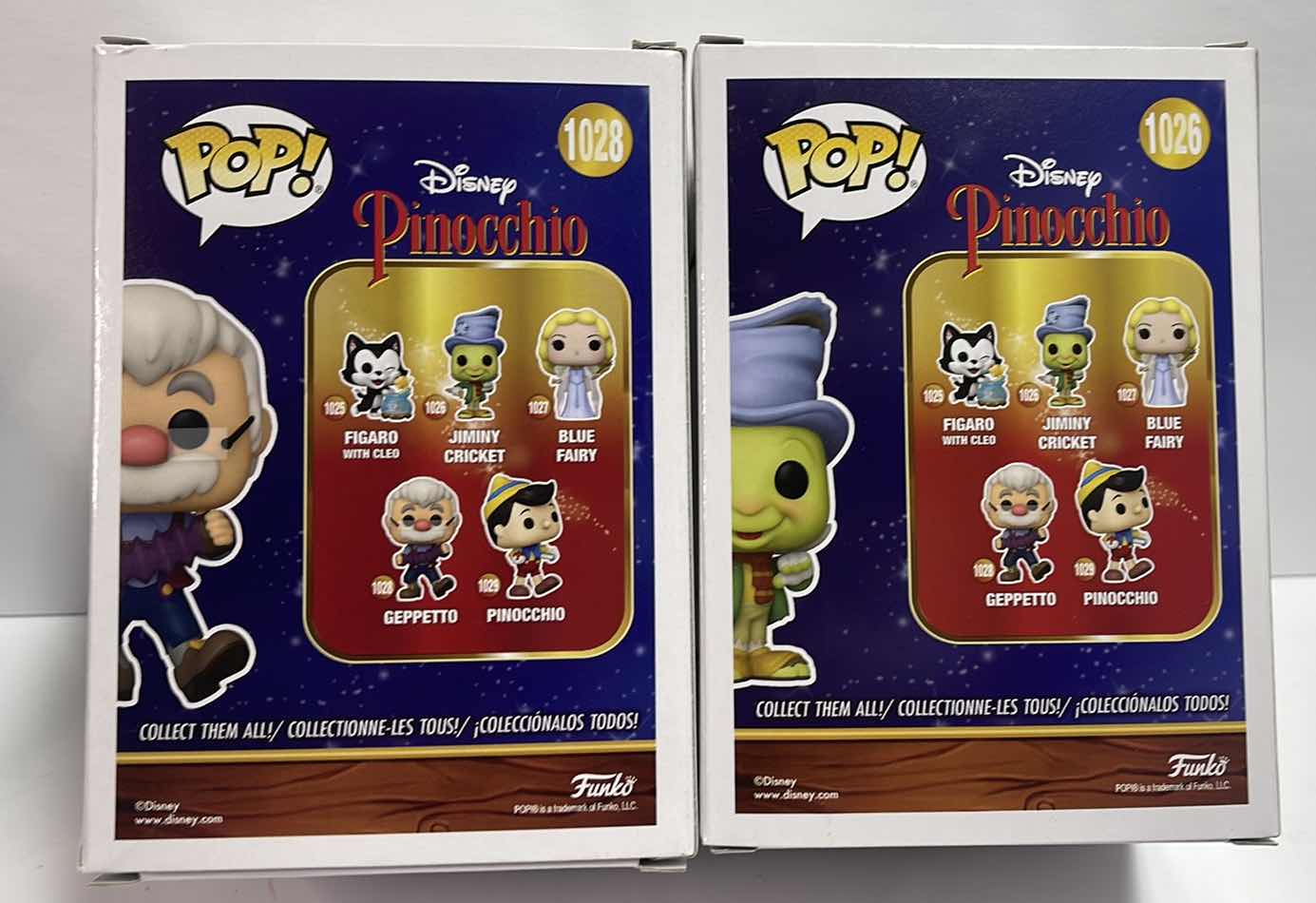 Photo 2 of NIB FUNKO POP DISNEY PINOCCHIO SERIES GEPETTO & JIMINY CRICKET - RETAIL PRICE $32.99