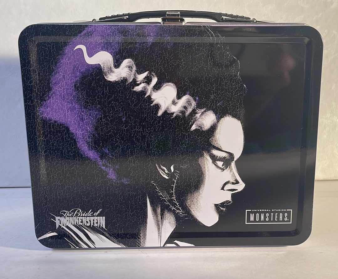 Photo 1 of NEW UNIVERSAL MONSTERS “THE BRIDE OF FRANKENSTEIN” TIN TOTE - RETAIL PRICE $16.99