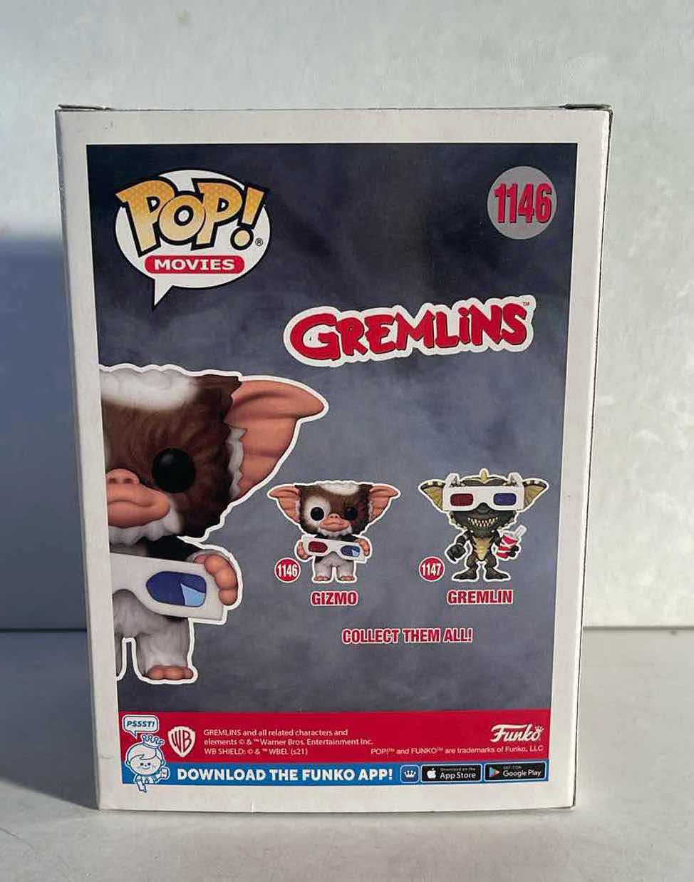 Photo 2 of NIB FUNKO POP MOVIES SERIES GREMLINS “GIZMO” - TOTAL RETAIL PRICE $36.99