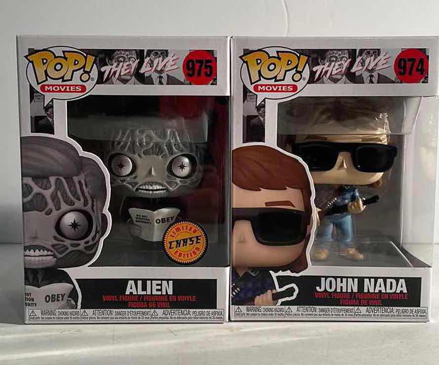 Photo 1 of NIB FUNKO POP MOVIES SERIES “ALIEN & JOHN NADA” - TOTAL RETAIL PRICE $25.99