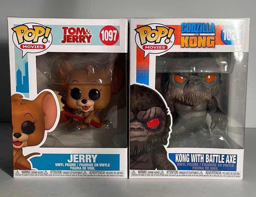 Photo 1 of NIB FUNKO POP MOVIES SERIES “GODZILLA VS. KONG & TOM & JERRY” - TOTAL RETAIL PRICE $26.99