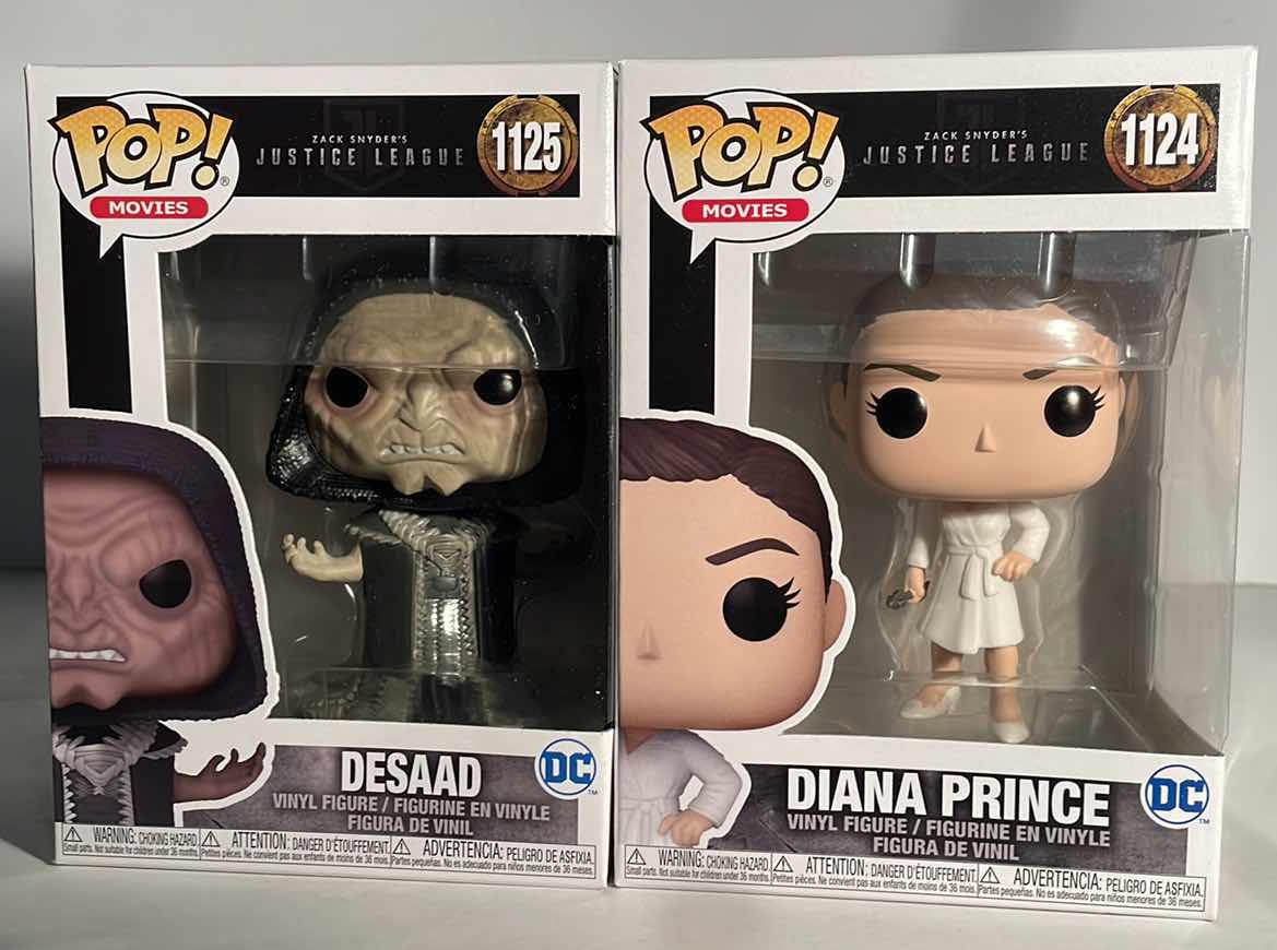 Photo 1 of NIB FUNKO POP MOVIES SERIES “DESAAD & DIANA PRINCE” - TOTAL RETAIL PRICE $27.99