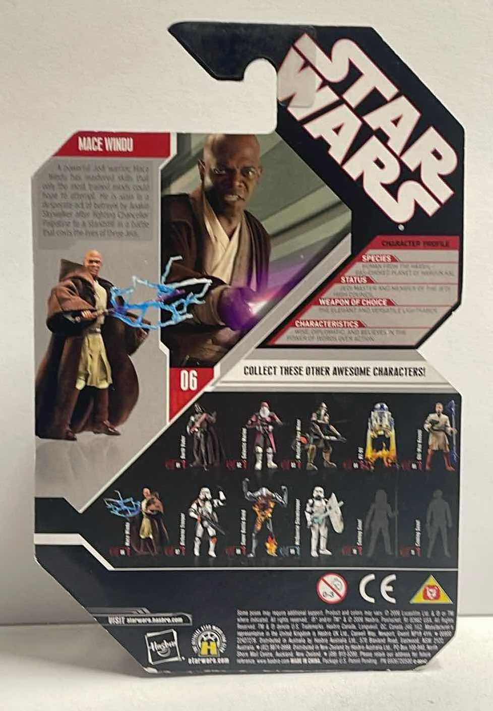 Photo 2 of NIB STAR WARS 30TH ANNIVERSARY 2007 WAVE 1 MACE WINDU ACTION FIGURE - RETAIL PRICE $20.00