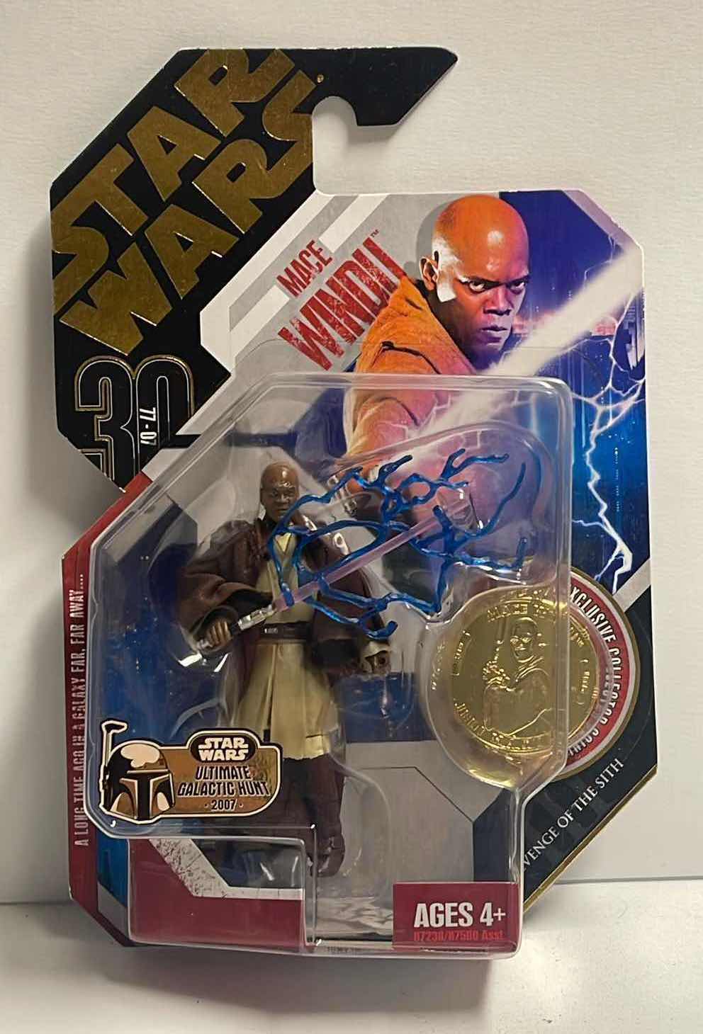 Photo 1 of NIB STAR WARS 30TH ANNIVERSARY 2007 WAVE 1 MACE WINDU ACTION FIGURE - RETAIL PRICE $20.00