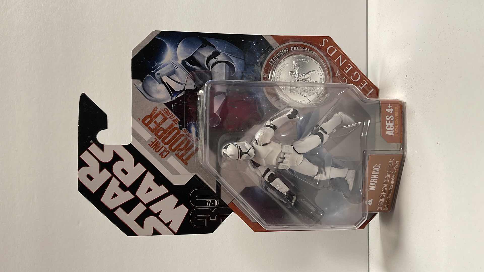 Photo 1 of NIB STAR WARS SAGA LEGENDS 30TH CLONE TROOPER FIGURE W/ SILVER COIN - RETAIL PRICE $22.99