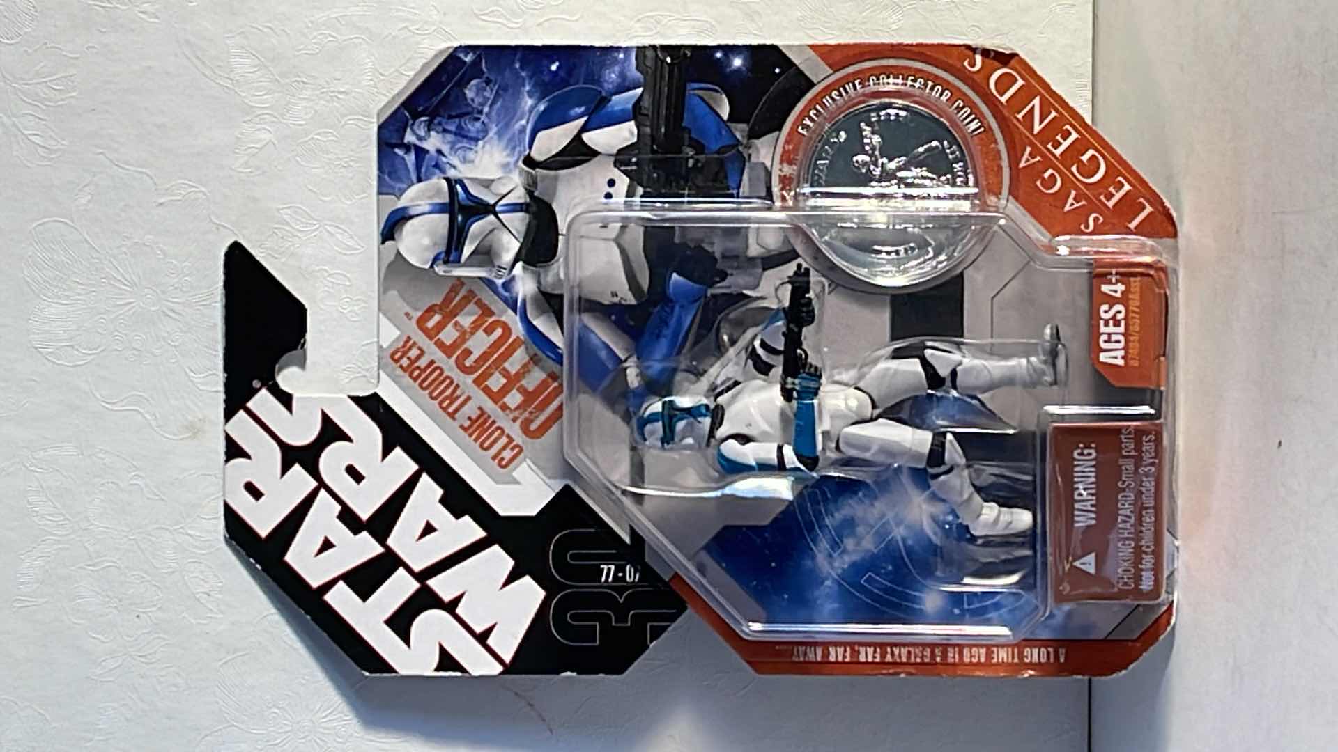 Photo 1 of NIB STAR WARS SAGA LEGENDS 30TH ANNIVERSARY “CLONE TROPPER OFFICER” FIGURE W/ SILVER COIN - RETAIL PRICE $30.00